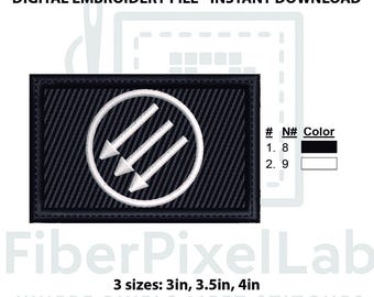 Three Arrows Anti-Fascist Embroidery Design – Instant Download