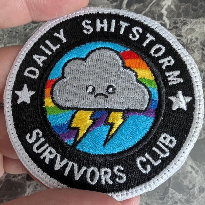 Funny Patch Daily Shitstorm Embroidery Design – Digital File for ...