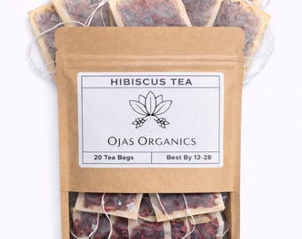 Bolsitas de té de hibisco orgánico (1,75 g)