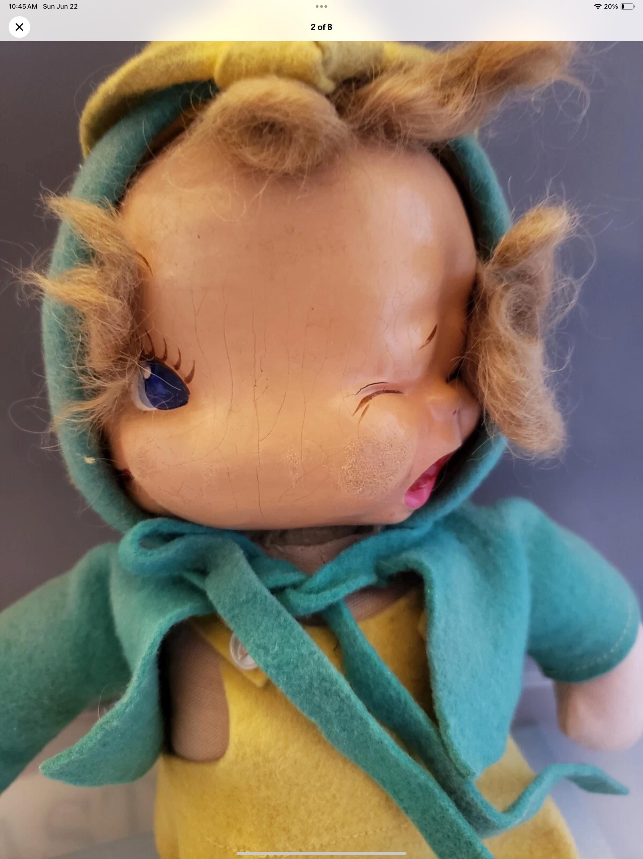Vintage 3-face Composition Doll: 1940s Trudy, Original Clothing - Etsy