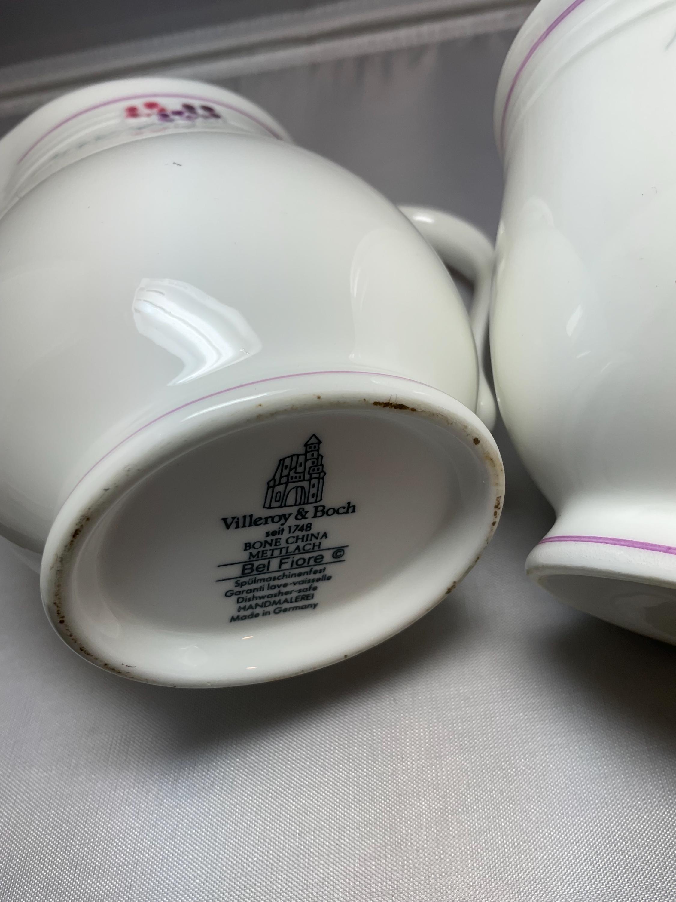 VILLEROY & BOCH Bel Fiore Sugar Bowl and Creamer Set - Etsy