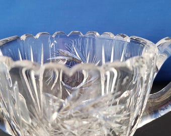American Brilliant Cut Crystal Bowl: Pinwheel & Star Design