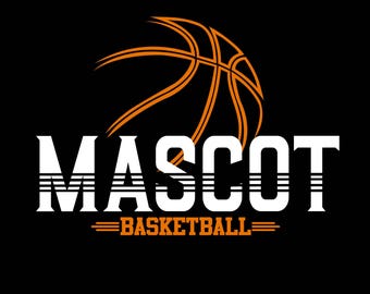 Basketball Team Mascot SVG PNG, Custom Team Shirts (Digital Download)
