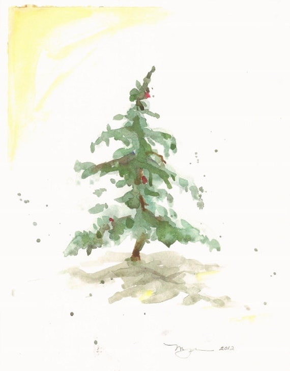 елка акварельными карандашами. деревья акварелью елки. елка акварель. ель набросок акварелью. ель рисования акварелью.
