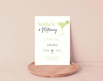 Convite para chá de panela Margs e Matrimony | Convite para chá de panela com tema Margarita