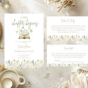 New Chapter Baby Shower Invitation | Storybook Baby Shower Invitation | Book Baby Shower Invitation
