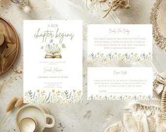 New Chapter Baby Shower Invitation | Storybook Baby Shower Invitation | Book Baby Shower Invitation