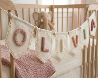 Personalisierte Kinderzimmer Banner | Baby Wimpelkette nach Wunsch