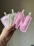 Fabric Letter Name Banner - Personalized Floral and Gingham Nursery Decor product logo