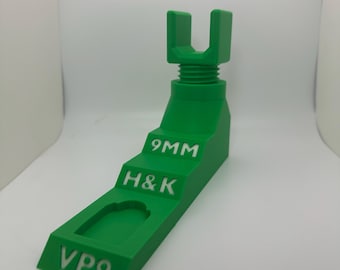 Soporte personalizado para pistola diseñado para la Heckler Koch VP9, caja fuerte impresa en 3D.