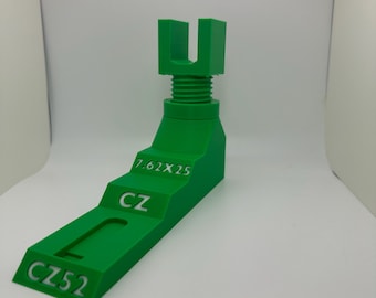 Suporte para pistola projetado para CZ CZ52, impresso em 3D, para armazenamento seguro.