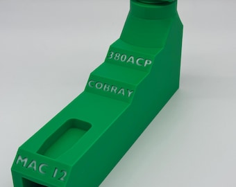 Custom Pistol Stand designed for Cobray Mac 12 3D printed safe storage