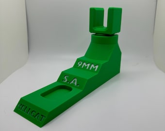 Custom Pistol Stand designed for Springfield Armory Hellcat with 15 round magazine 3d printed safe storage