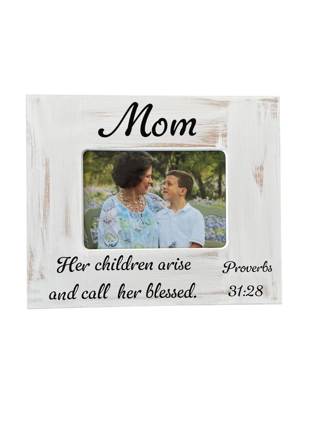 Proverb Frame Mother’s Day Frame in Distressed White With Proverbs 31:28 Available in ...