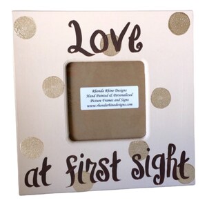Love at First Sight Sonogram frame in Khaki and Gold