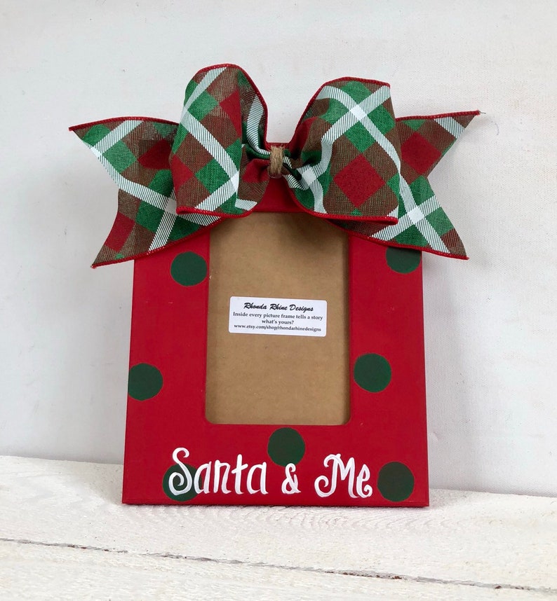4x6 Santa & Me Christmas Photo Frame in Red with Christmas Etsy