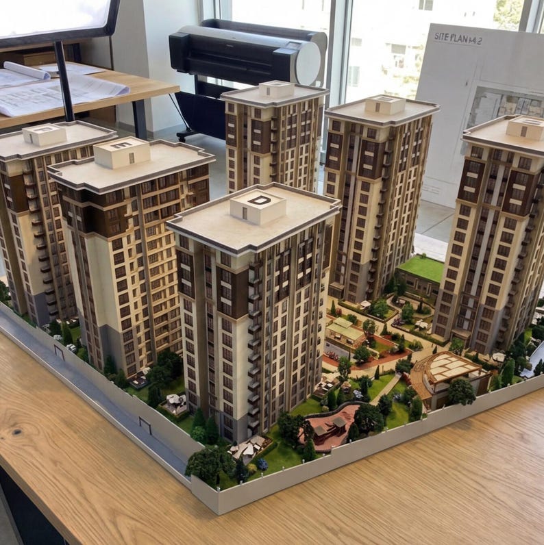 Custom 3D Printed Architectural Model Scale Real Estate Presentation Custom 3D Printed Architectural Model Scale Real Estate Presentation