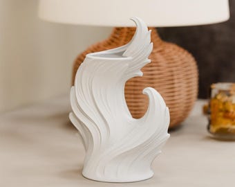 Resin Coated Abstract Vase | 3D Printed Modern Art Decor