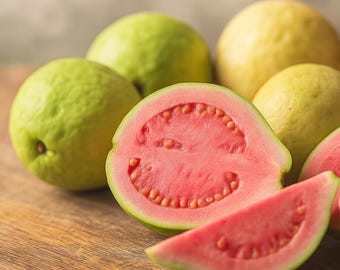 50 Taiwan Pink Guava Seeds: Sweet Tropical Fruit, Home Garden Planting
