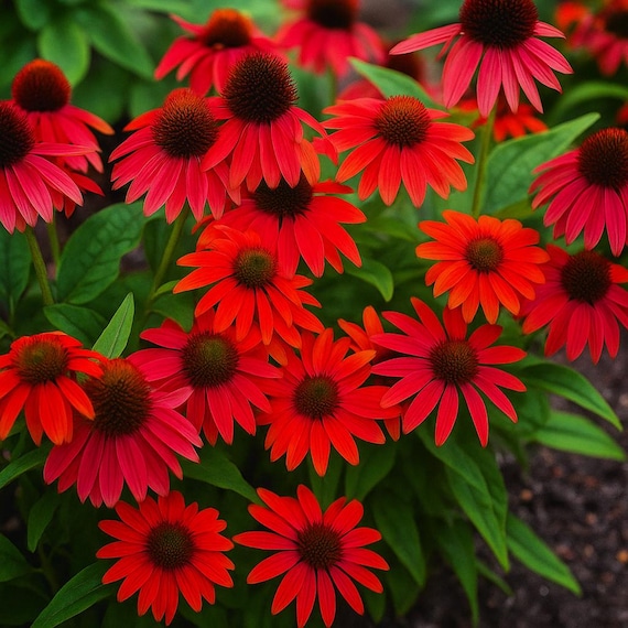 200 Red Coneflower Daisy Seeds, Vibrant Annual Flower, Easy Grow, Pollinator Friendly Garden