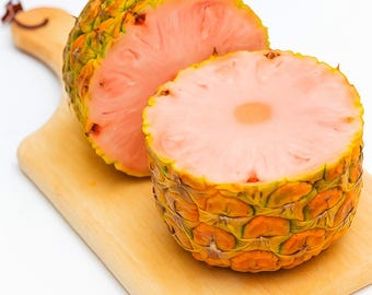 15 Pinkglow Pineapple Seeds, Rare Pink-Fleshed Fruit, Sweet Tropical Exotic Plant, Ananas comosus for Garden or Pot