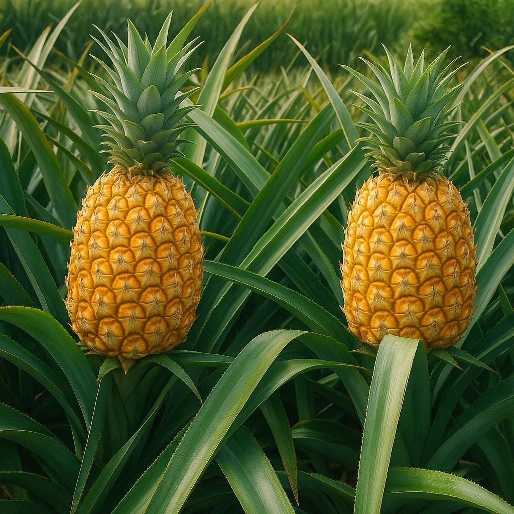 15 Queen Pineapple Seeds: Sweet Tropical Fruit, Ananas Comosus