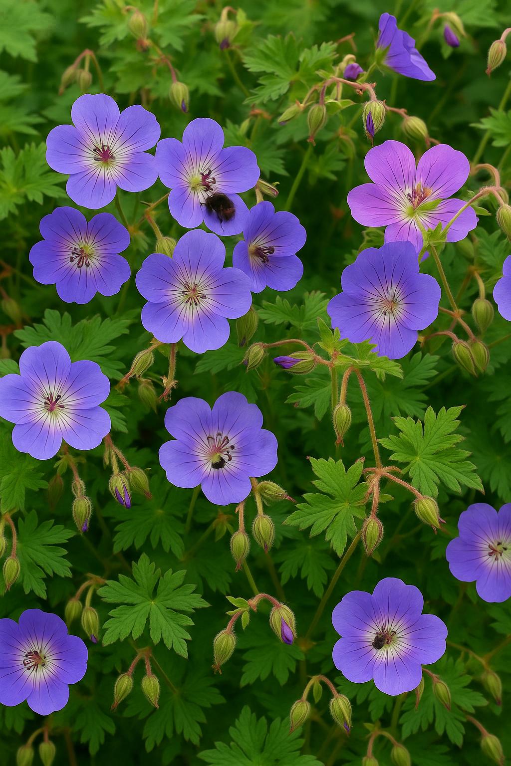 25 Rozanne Geranium Seeds, Perennial Groundcover with Lavender-Blue Blooms, Long-Lasting Hardy Cranesbill, Bee Friendly