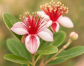50 Pineapple Guava Seeds: Rare Tropical Fruit, Edible Feijoa Sellowiana