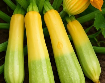 25 Zephyr Squash Seeds: Unique Yellow-green Hybrid, Nutty Flavor