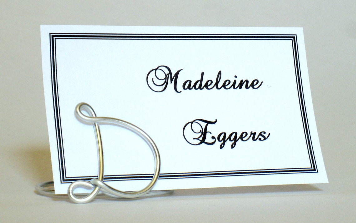 Initial Letter Place Card Holders SET OF 20 in Silver or Etsy