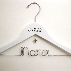 Newborn Baptism / Christening Hanger Gift Personalized & Custom for Child, Baby, or Toddler Small Hanger Suspended Moments image 2
