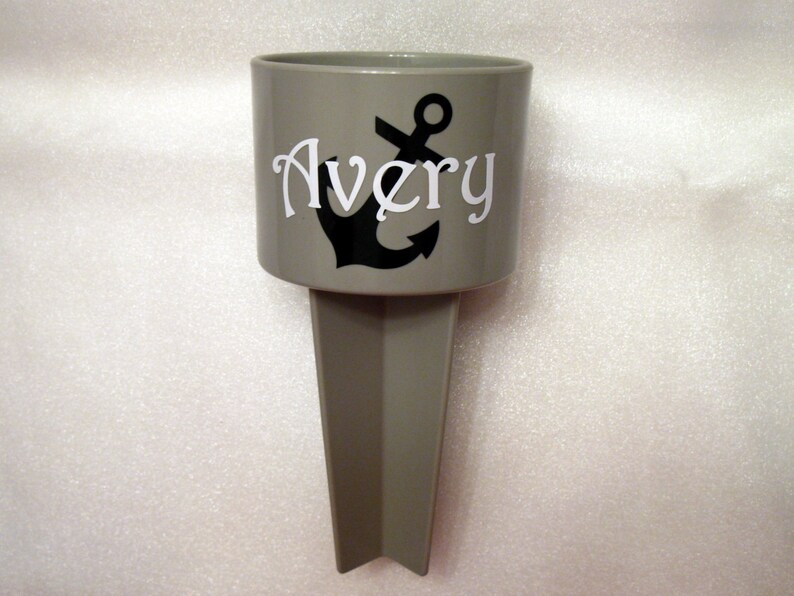 Anchor Drink Spiker Monogrammed Sand Cup Holder Holds Your Etsy