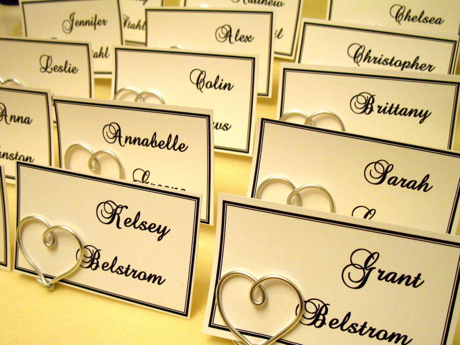 Heart Table Place Card Holders SET OF 15 Etsy