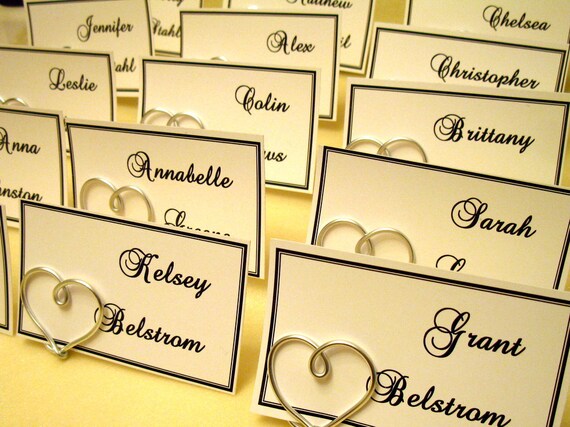 Table Cards Hearts 10 Piece Table Card Place Card Wedding 