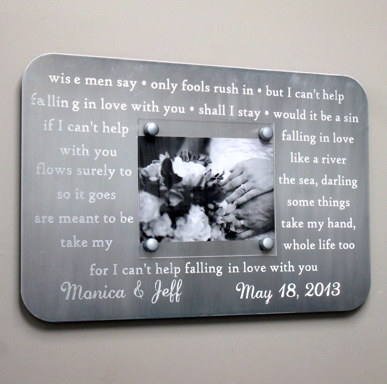 10 Year Anniversary Gift Engraved Picture Frame Wedding Image 0