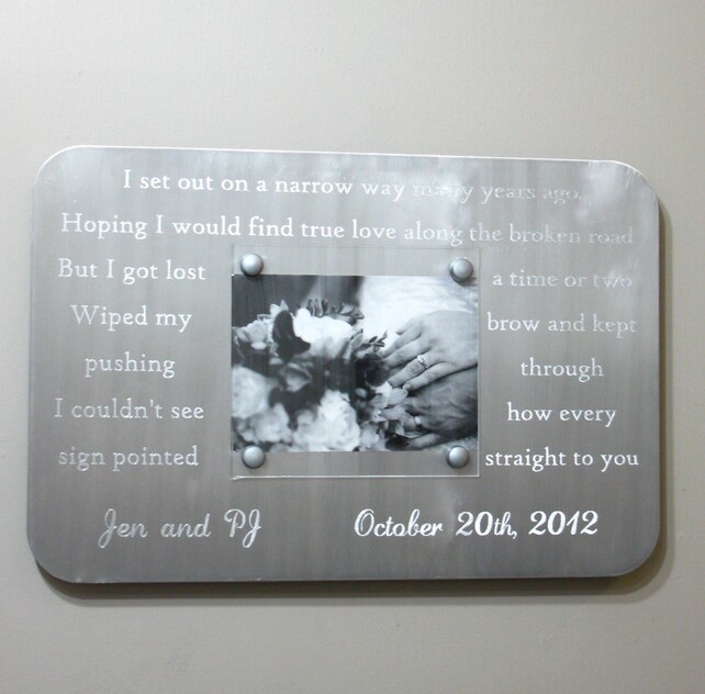 Wedding Vows Anniversary Gift Engraved Picture Frame First Wedding Vows Anniversary Gift Engraved Picture Frame First S Photo Husband Wife