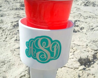 Beach Cup Holder,  Monogrammed Drink Spiker - Holds Your Beverage in the Sand, Personalized Spring Break Gift, Sand Spike