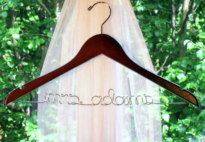 Dawn/'s Craft Store Personalized Bridal Hanger for Wedding Dress