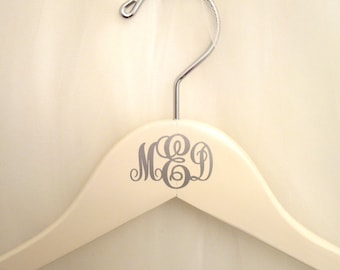 Monogram Wedding Dress Hanger: Personalized Bridal Party Gift