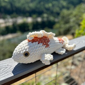 Large Handmade Crochet Koi Plushie Stuffed Animal Fish Amigurumi Ready to Ship