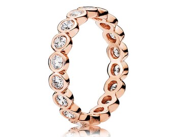 Anillo Pandora Rose, atractivo y brillante, talla 48.