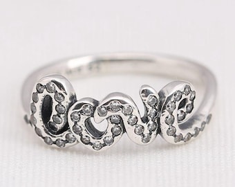 pandora signature of love ring sterlingsilver kubisk zirkonia