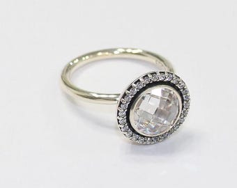 Pandora Brilliant Legacy-ring i rosa eller genomskinlig storlek
