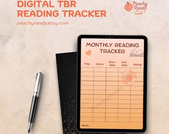 Monthly Book Tracker | Digital Reading Log for Romance Readers | Printable TBR & Rating Journal Page