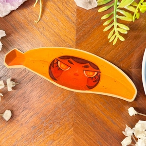 Autocollant en vinyle Banane Baddie | Sticker imperméable Fruit Girl pour ordinateur portable, journal, bouteille d'eau