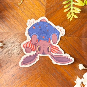 Bebop Bunny &quot;Oops&quot; Vinyl Sticker | Cute Waterproof Sticker for Laptop, Journal, Water Bottle