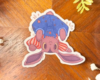 Bebop Bunny Oops Vinyl Sticker | Waterproof Laptop Water Bottle Decal