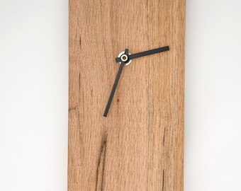Large Rectangular Wood Wall Clock / Unique Modern Wooden Clock / OOAK 041