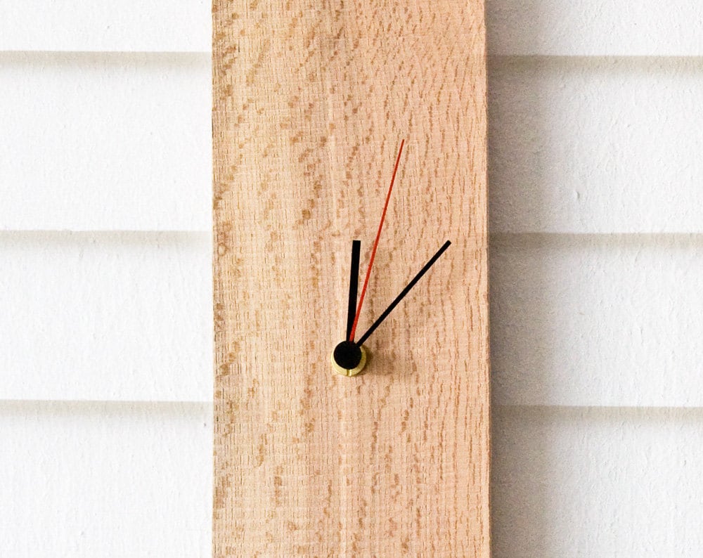 Rectangular Wooden Wall Clock / Modern Minimalist Wall Decor Etsy
