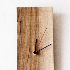Wood Wall Clock, Rectangular Wooden Clock, Modern Wall Clock ELIAN D image 2